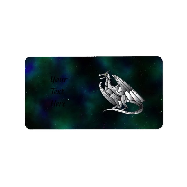Silver Metallic Dragon Label (Front)