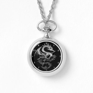Silver Metallic Dragon Watch