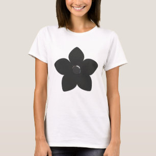 Silver Metallic Flower T-Shirt