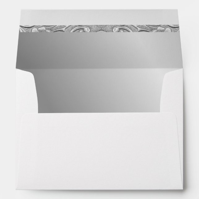Silver Metallic Lined Envelope (Back (Bottom))