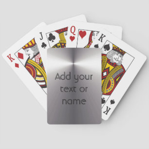 Silver Metallic Look Custom Cards Add Your Text