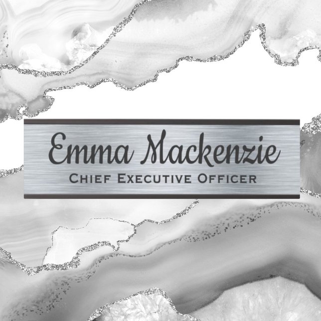 Silver Metallic Look Hanging Door Sign Name Plate (Creator Uploaded)