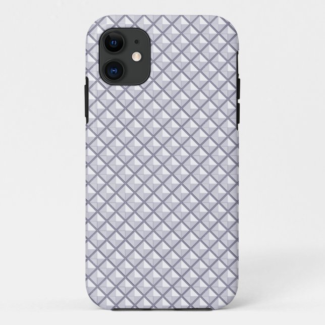 Silver, metallic look, studded grid Case-Mate iPhone case (Back)