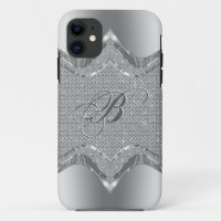 Silver Metallic Look With Diamonds Pattern 2