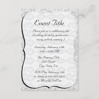 Silver Metallic Looking Background Invitation