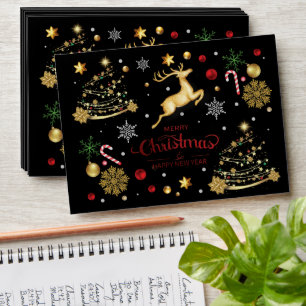 Silver Metallic Merry Christmas Envelope