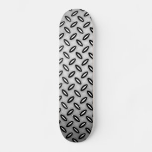 Silver Metallic Patterned Skateboard