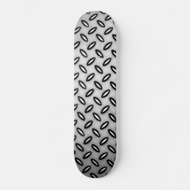 Silver Metallic Patterned Skateboard (Front)