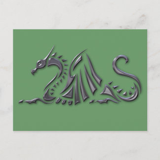Silver Metallic Sea Dragon Postcard