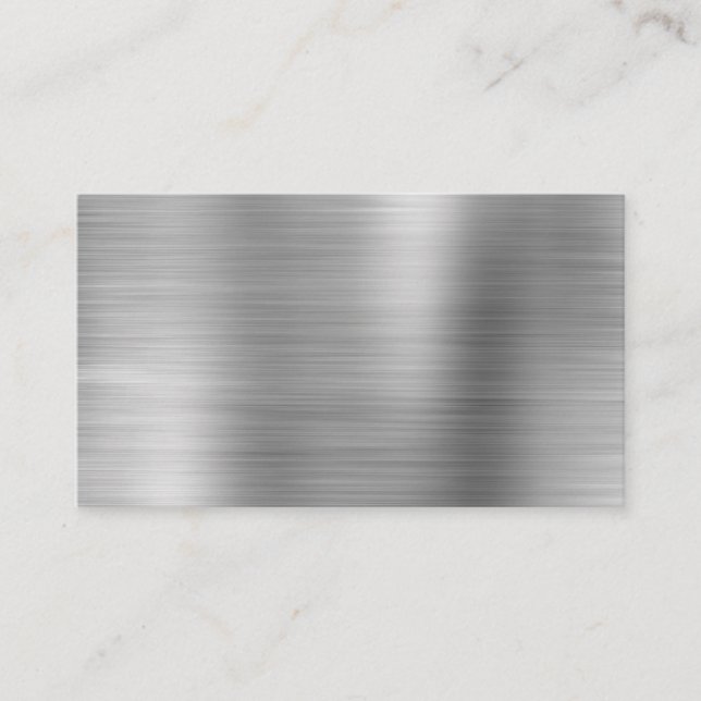 Silver Metallic Shimmer Foil Blank Place Card (Front)