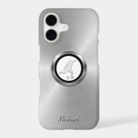 Silver Metallic Soccer Player with Your Monogram