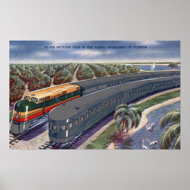Silver Meteors "Seaboard" in Florida Highlands Poster (Front)