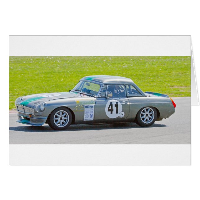 Silver MG racing car (Front Horizontal)