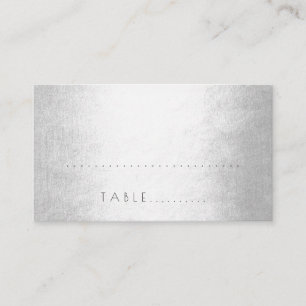 Silver Minimalism Wedding Escort Place Pack Card