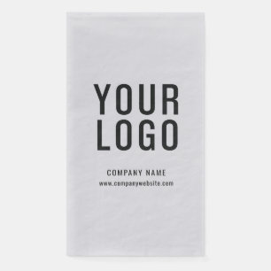 Silver Minimalist Company Event Business Logo Napkin