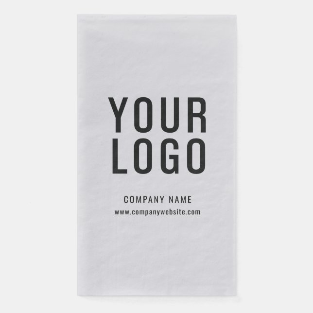 Silver Minimalist Company Event Business Logo Napkin (Front)