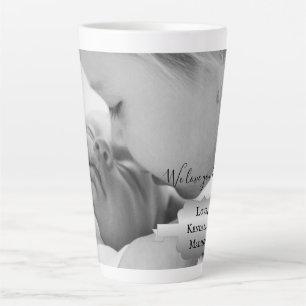 Silver Minimalist Photo Mother's Day Latte Mug