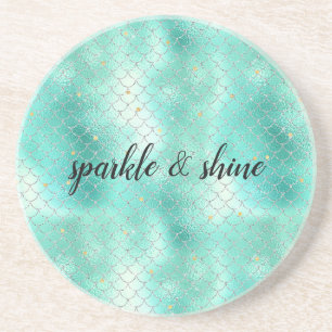 Silver Mint Mermaid Coaster