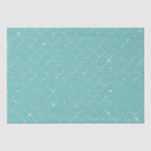 Silver Mint Mermaid  Tissue Paper