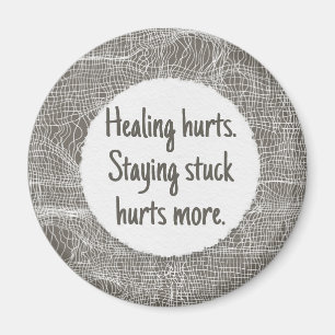 Silver Modern Fabric Texture Custom Phrase Magnet