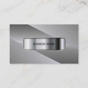 Silver Modern Metal Frame Professional Business Card