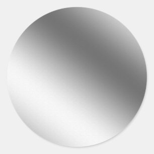 Silver Modern Trendy Custom Classic Round Sticker