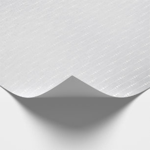 Silver Monochromatic Gray Delicate Drops Stripes Wrapping Paper