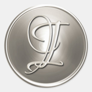 Silver Monogram I Envelope Seal