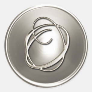 Silver Monogram O Envelope Seal
