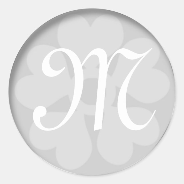 Silver Monogram Sticker (Front)