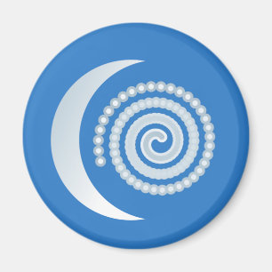 Silver Moon Spiral Magnet