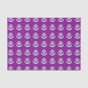 Silver Moon Spiral on purple Tissue Paper