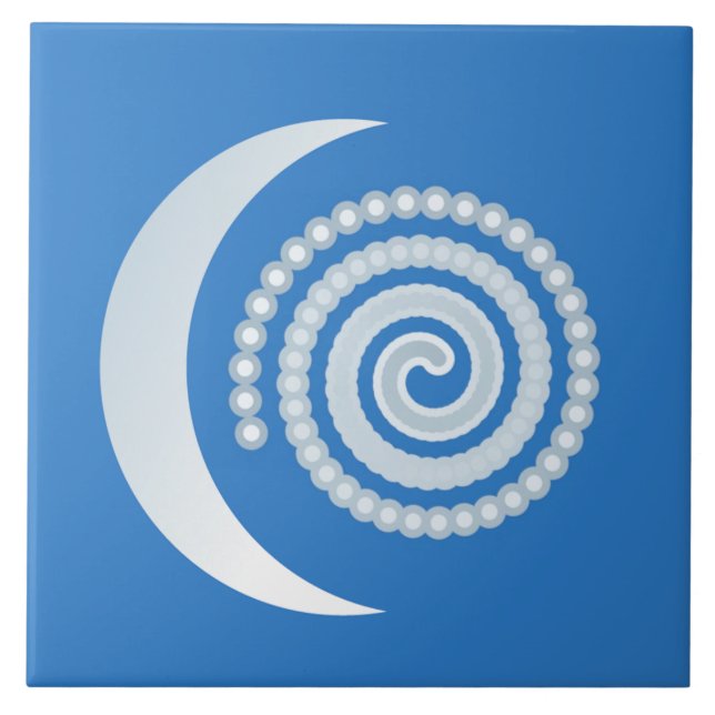 Silver Moon Spiral Tile (Front)
