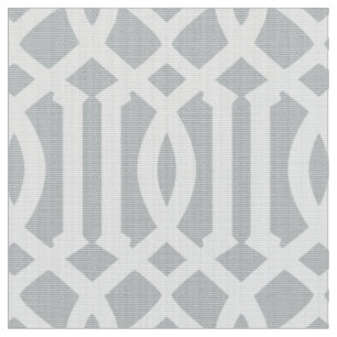 Silver Moroccan Pattern Fabric