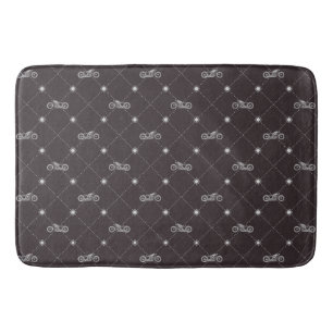 Silver Motorcycle Bath Mat