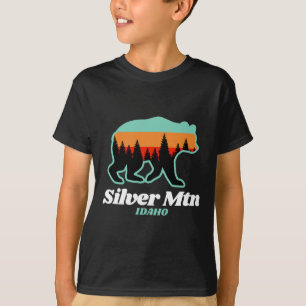 Silver Mountain Idaho Skiing Snowboarding Bear T-Shirt