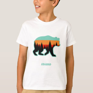 Silver Mountain Idaho Skiing Snowboarding Bear T-Shirt