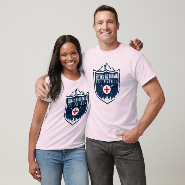 SILVER MOUNTAIN SKI PATROL_NAVY T-Shirt (Unisex)