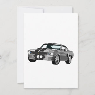 Silver Muscle Car