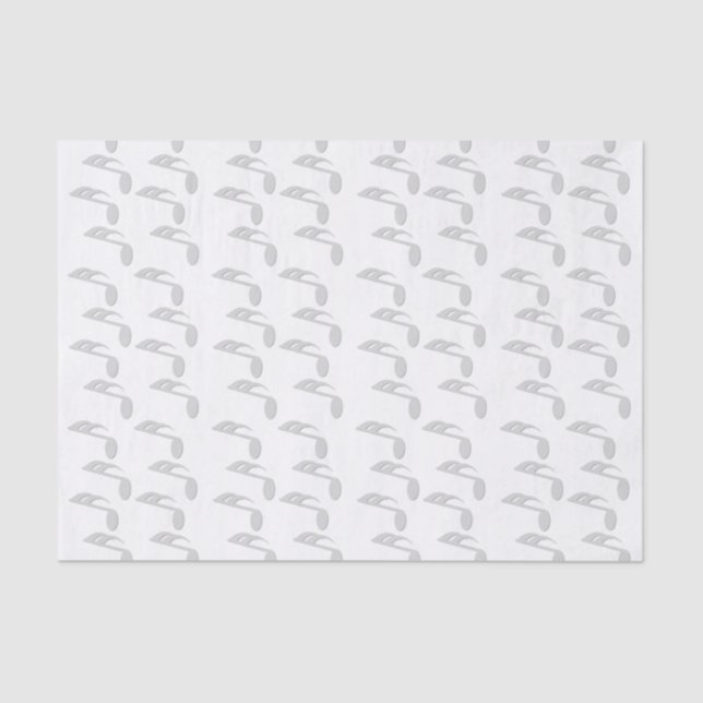 Silver Music Notes Tissue Paper (Front)