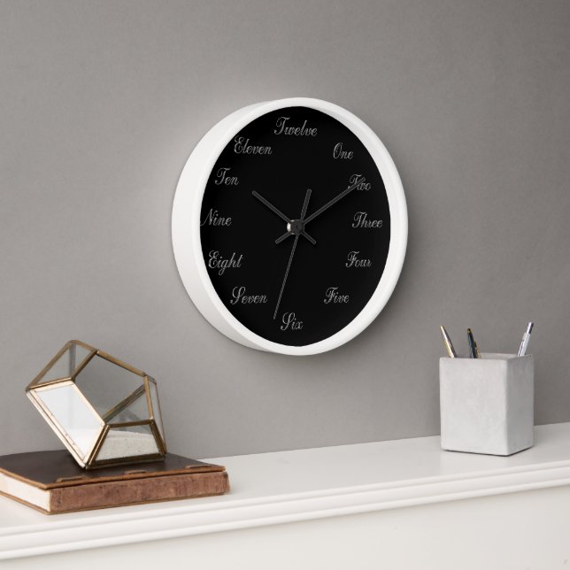 Silver n Black Clock (Office)