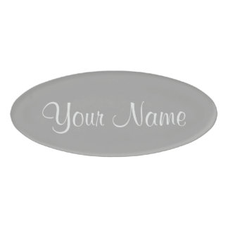 Silver Name Tag