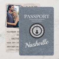 Silver Nashville Passport Save The Date
