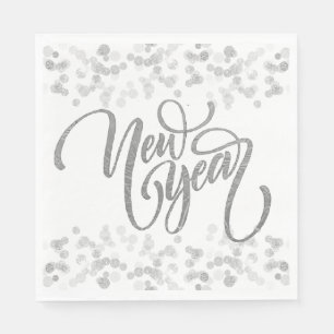 Silver New Year Napkin