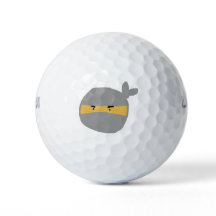 Silver ninja golf ball