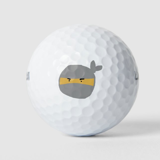Silver ninja golf ball (Front)