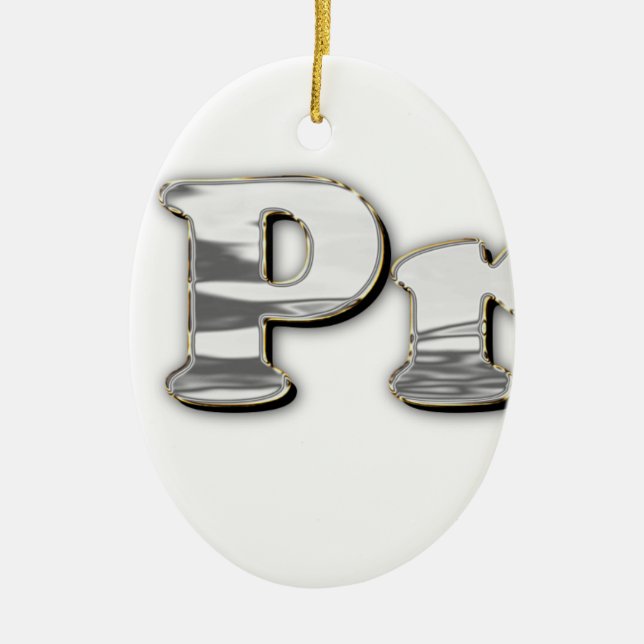 silver Not My President Ceramic Tree Decoration (Front)