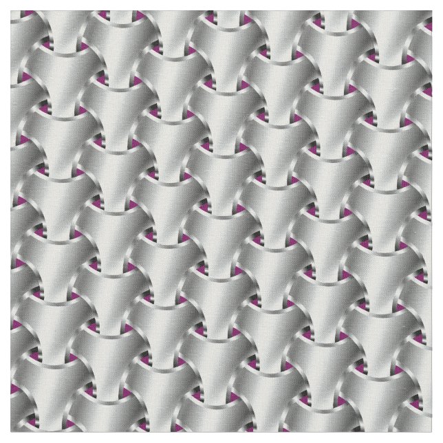 Silver on Purple Chain Mail Fabric (Close Up)