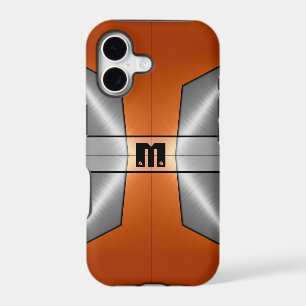 Silver Orange Shiny Stainless Steel Metal 8
