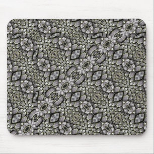 Silver Oriental Ornate Mouse Mat